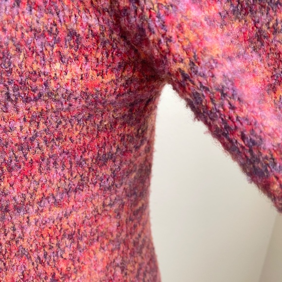 X-SMALL dolce Emozione wool sweater MADE in ITALY red purple - Picture 9 of 14